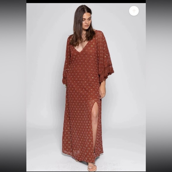 NWT Sundress ROSE LONG DRESS 
size Large/XL - Picture 4 of 12